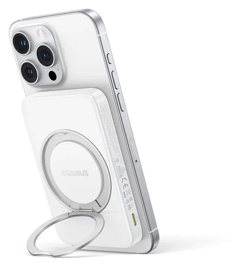 Baseus PicoGo Qi2 / MagSafe Powerbank 20W met USB-C Poort 5.000 mAh Wit afbeelding 2