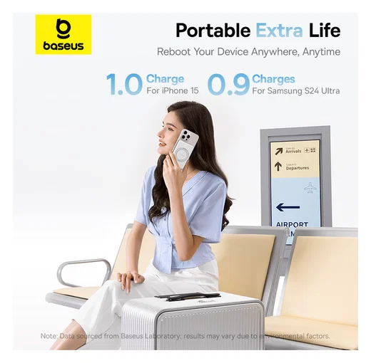 Baseus PicoGo Qi2 / MagSafe Powerbank 20W met USB-C Poort 5.000 mAh Wit afbeelding 8