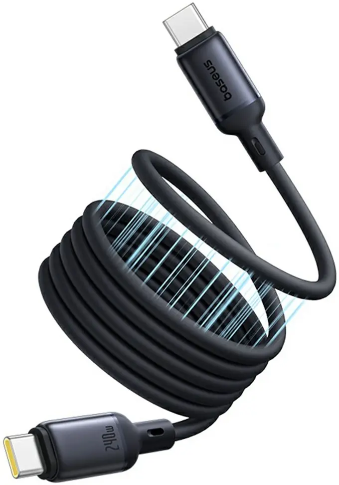 Baseus PicoGo USB-C naar USB-C Kabel 240W Fast Charge 1M Zwart afbeelding 1