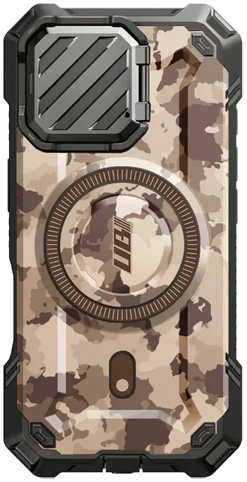 SUPCASE UB Pro MagXT iPhone 16 Pro Max Hoesje Camera Protector Camo Bruin afbeelding 4