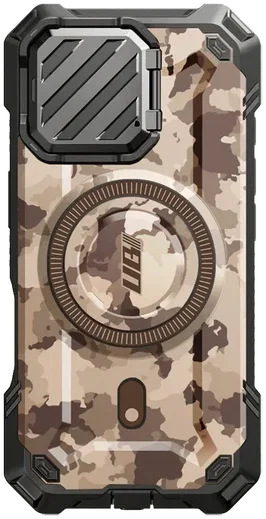 SUPCASE UB Pro MagXT iPhone 16 Pro Max Hoesje Camera Protector Camo Bruin afbeelding 4