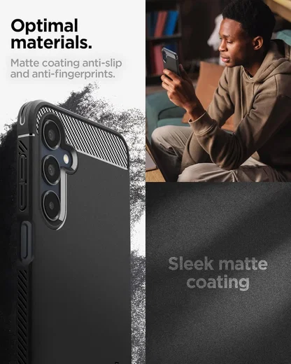 Spigen Rugged Armor Samsung Galaxy A16 Hoesje Back Cover Matte Zwart afbeelding 6