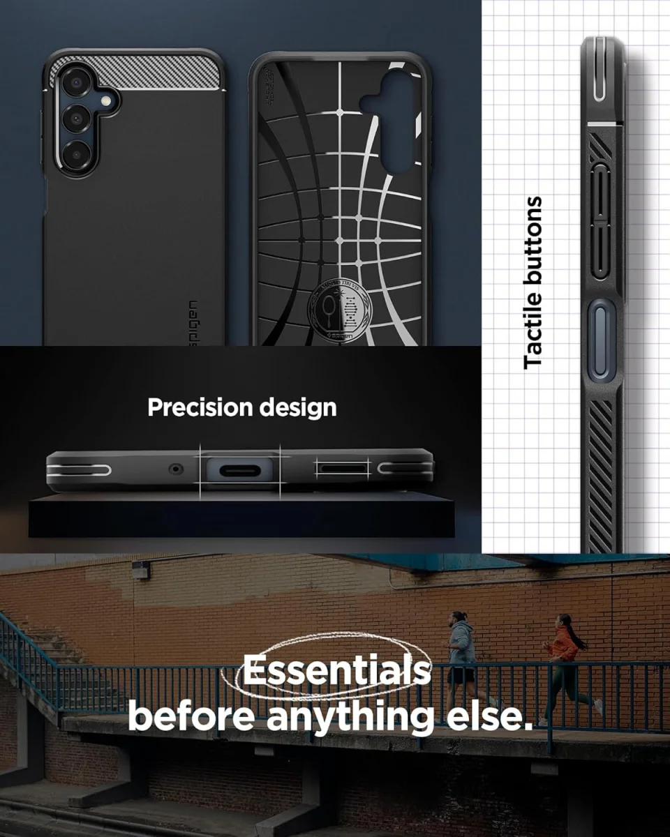 Spigen Rugged Armor Samsung Galaxy A16 Hoesje Back Cover Matte Zwart afbeelding 8