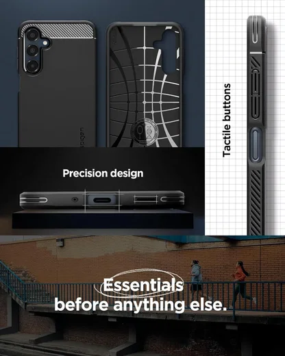 Spigen Rugged Armor Samsung Galaxy A16 Hoesje Back Cover Matte Zwart afbeelding 8