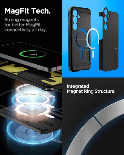 Spigen Tough Armor Samsung Galaxy S24 FE Hoesje MagSafe Back Cover Zwart afbeelding 3