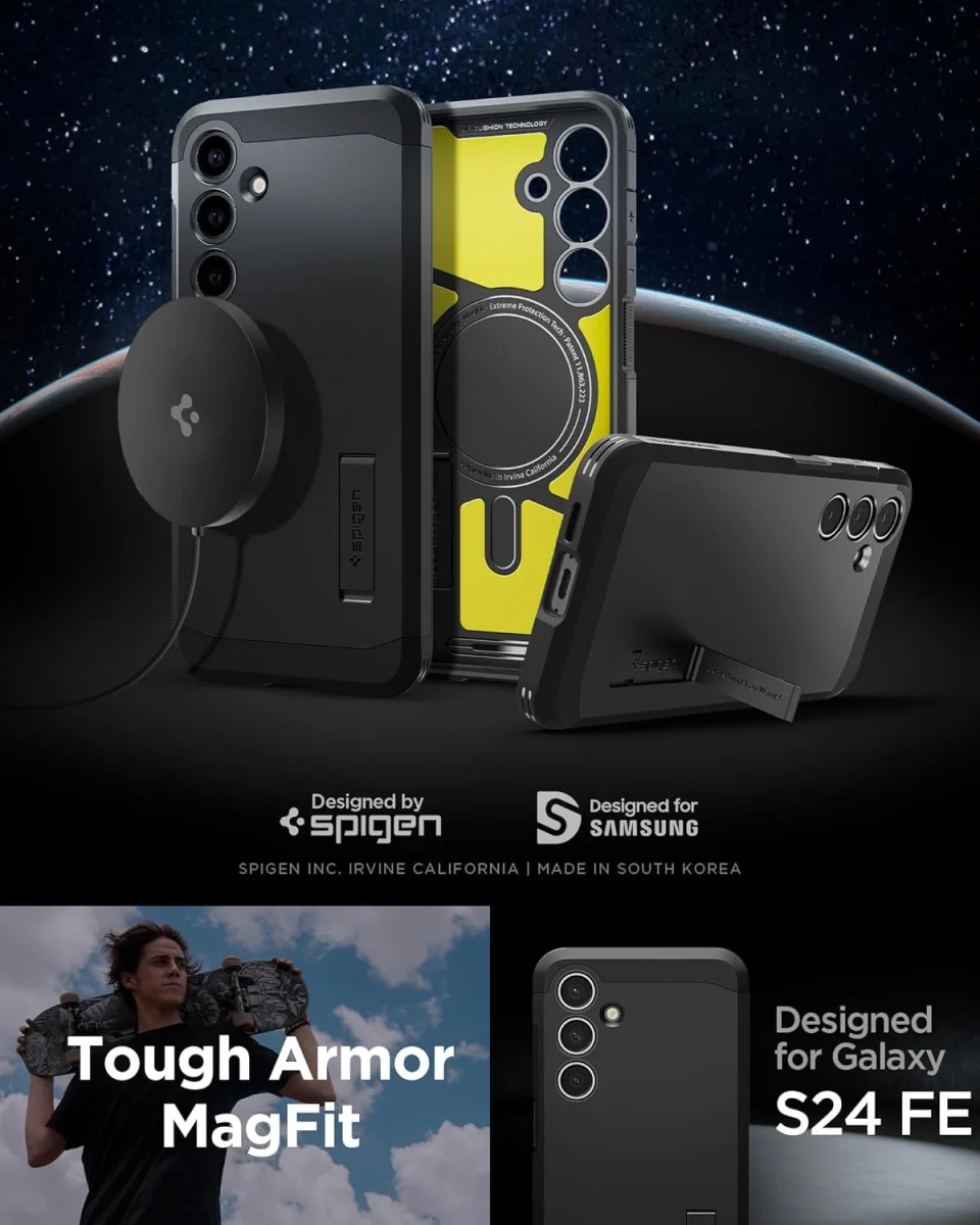 Spigen Tough Armor Samsung Galaxy S24 FE Hoesje MagSafe Back Cover Zwart afbeelding 8