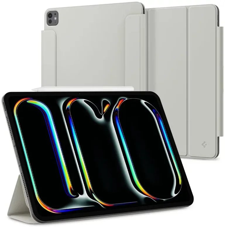 Spigen Air Skin Folio OneTap iPad Pro 13 (2024/2025) Hoes Book Case Grijs afbeelding 1