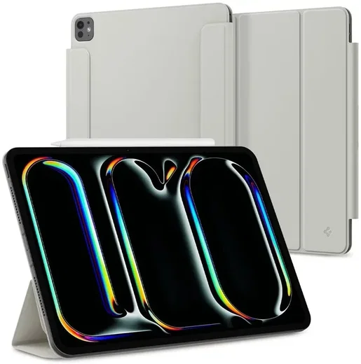Spigen Air Skin Folio OneTap iPad Pro 13 (2024/2025) Hoes Book Case Grijs afbeelding 1