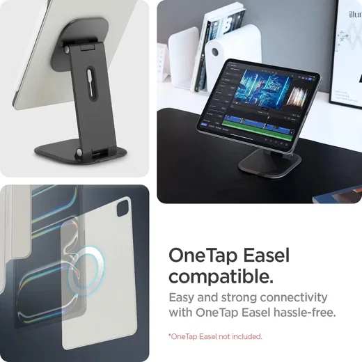 Spigen Air Skin Folio OneTap iPad Pro 13 (2024/2025) Hoes Book Case Grijs afbeelding 8