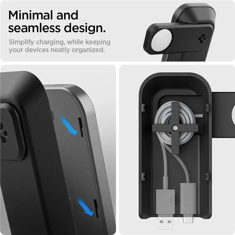 Spigen OneTap Pro 3-in-1 Draadloos Oplaadstation iPhone/Apple Watch/AirPods 15W afbeelding 13