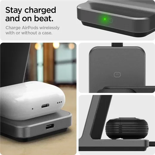 Spigen OneTap Pro 3-in-1 Draadloos Oplaadstation iPhone/Apple Watch/AirPods 15W afbeelding 15