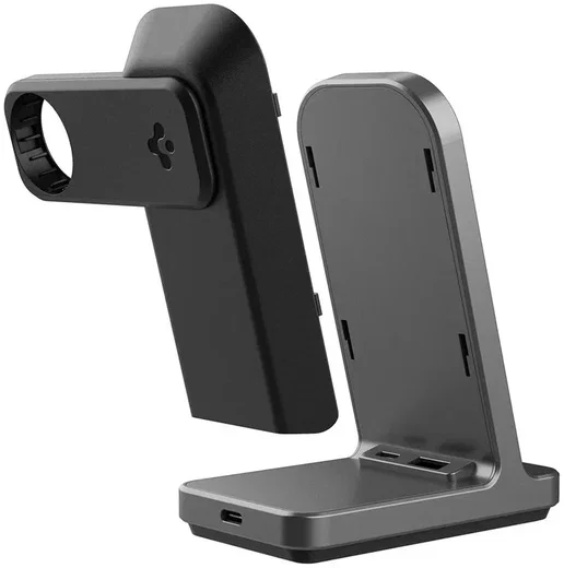 Spigen OneTap Pro 3-in-1 Draadloos Oplaadstation iPhone/Apple Watch/AirPods 15W afbeelding 8