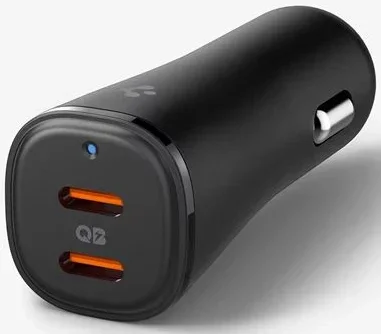 Spigen ArcStation Essential 50W Auto Lader 2X USB-C Power Delivery (PD) Zwart afbeelding 2