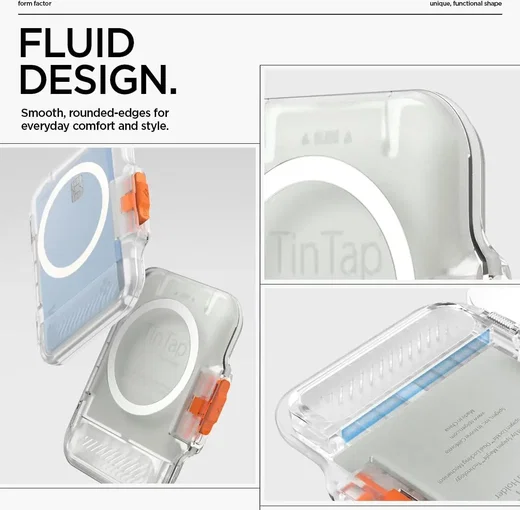 Spigen TinTap Magfit+ Kaart Houder met MagSafe Frost Clear afbeelding 9