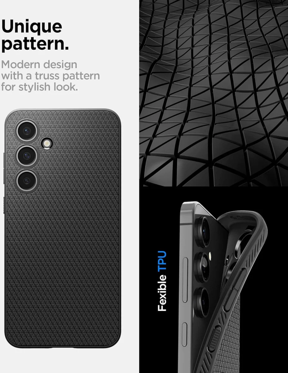 Spigen Liquid Air Samsung Galaxy S24 FE Hoesje Back Cover Matte Zwart afbeelding 3