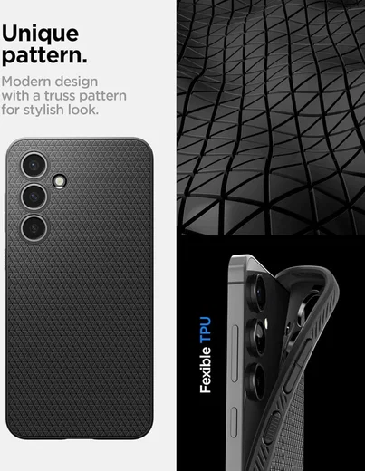 Spigen Liquid Air Samsung Galaxy S24 FE Hoesje Back Cover Matte Zwart afbeelding 3
