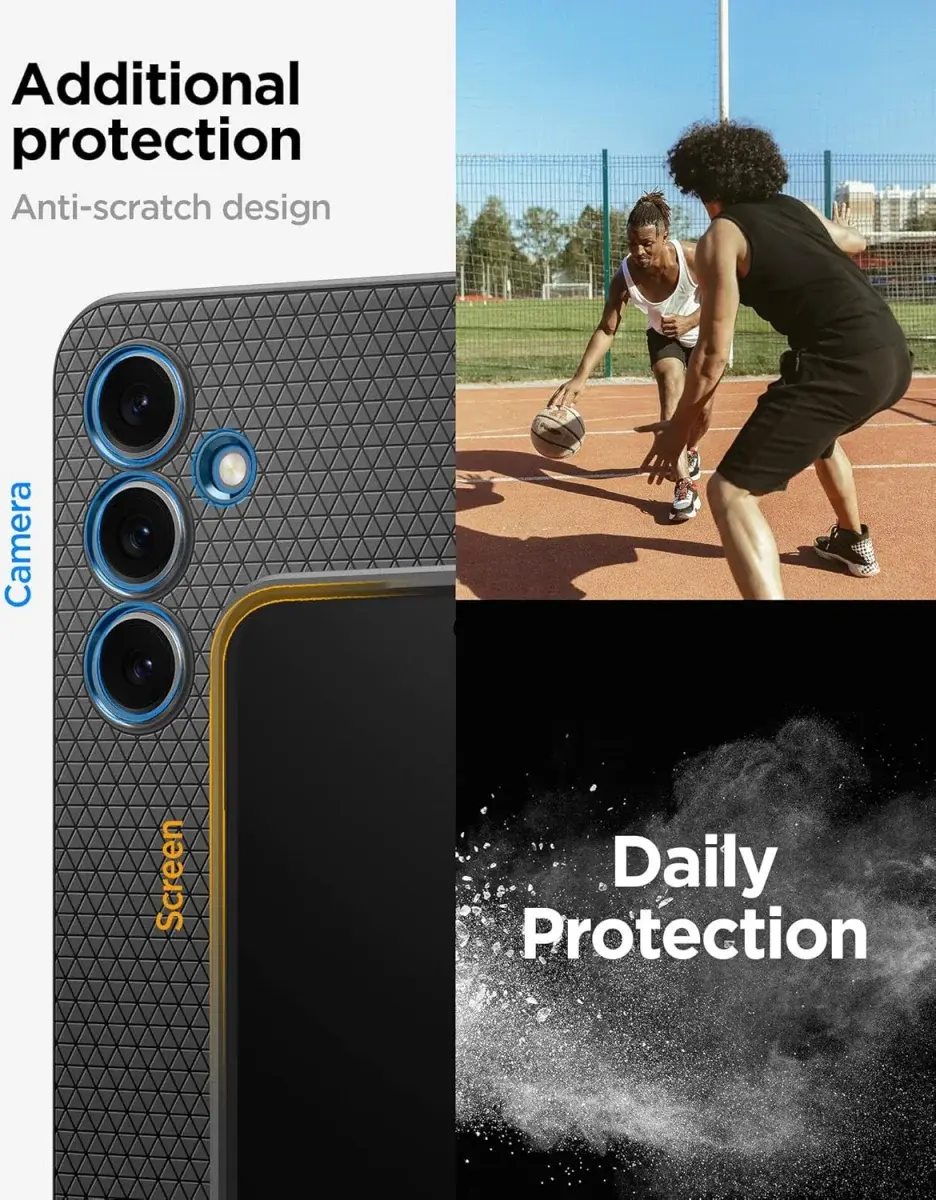 Spigen Liquid Air Samsung Galaxy S24 FE Hoesje Back Cover Matte Zwart afbeelding 4