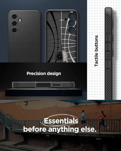 Spigen Liquid Air Samsung Galaxy S24 FE Hoesje Back Cover Matte Zwart afbeelding 5