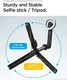 Spigen S571W MagSafe Bluetooth Selfie Stick / Tripod Statief Zwart afbeelding 3