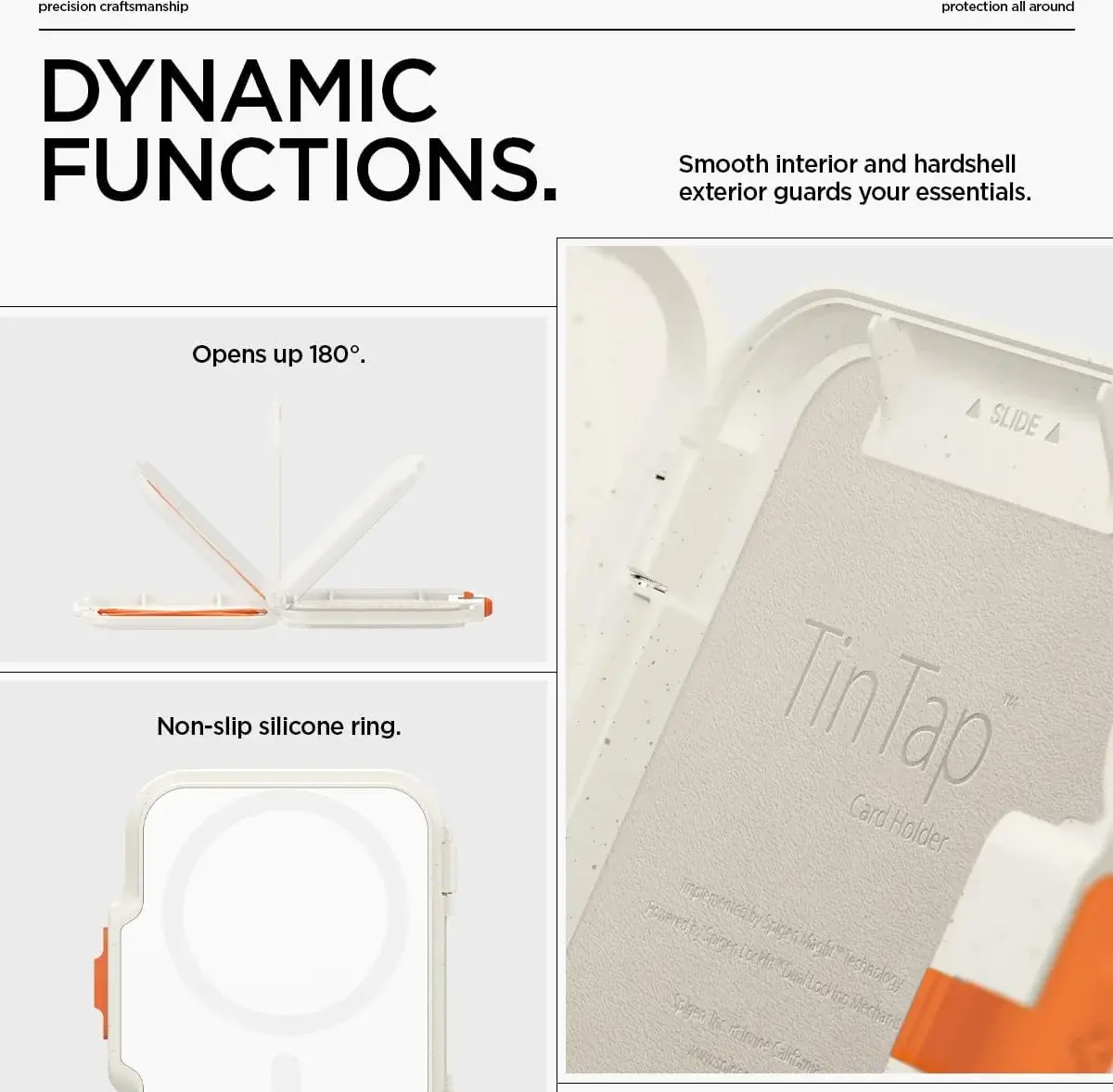 Spigen TinTap Magfit+ Kaart Houder met MagSafe Beige afbeelding 7