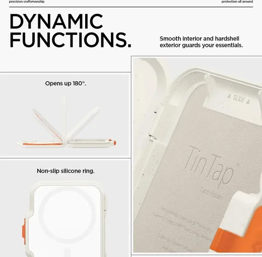 Spigen TinTap Magfit+ Kaart Houder met MagSafe Beige afbeelding 7