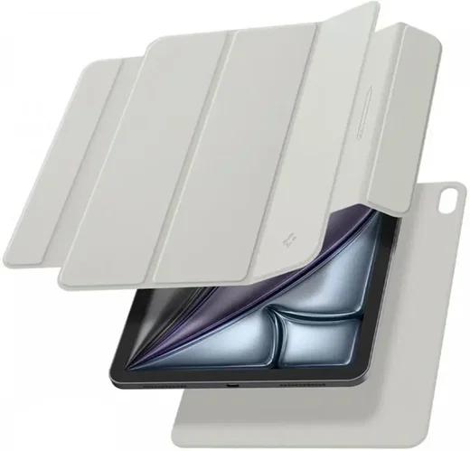 Spigen Air Skin Folio OneTap iPad Air 13 (24/25) Hoes Book Case 2 in 1 Grijs afbeelding 2