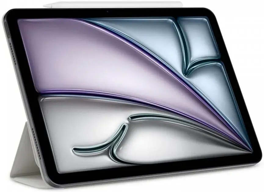 Spigen Air Skin Folio OneTap iPad Air 13 (24/25) Hoes Book Case 2 in 1 Grijs afbeelding 3