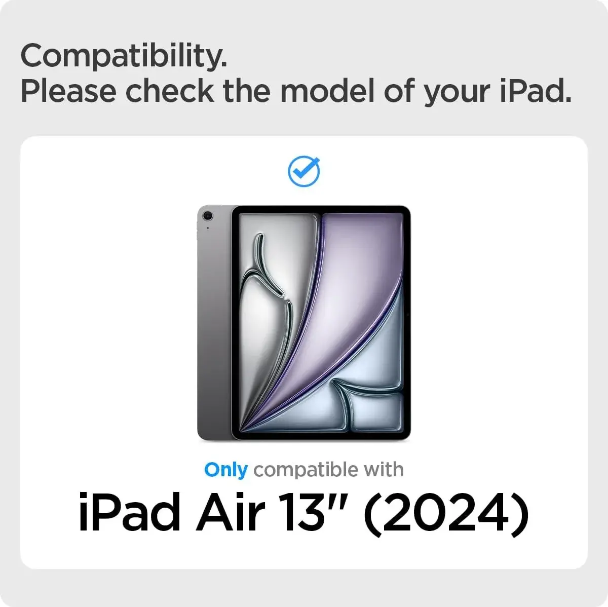 Spigen Air Skin Folio OneTap iPad Air 13 (24/25) Hoes Book Case 2 in 1 Grijs afbeelding 4