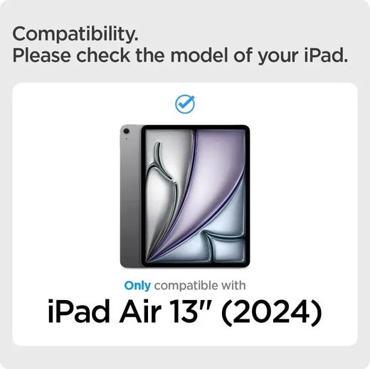 Spigen Air Skin Folio OneTap iPad Air 13 (24/25) Hoes Book Case 2 in 1 Grijs afbeelding 4
