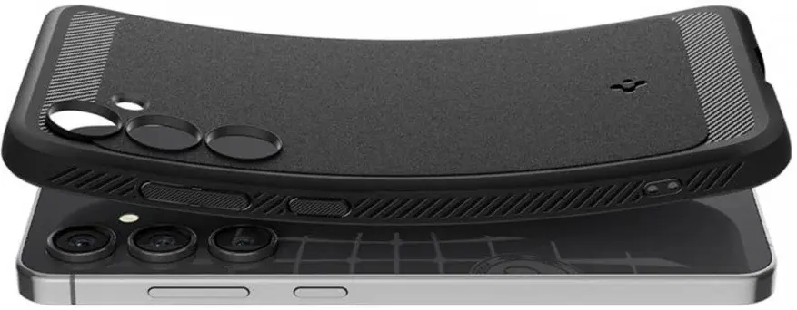 Spigen Rugged Armor Samsung Galaxy S24 FE Hoesje Back Cover Matte Zwart afbeelding 13