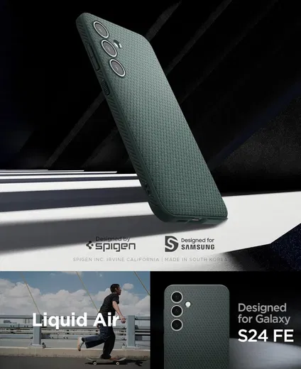 Spigen Liquid Air Samsung Galaxy S24 FE Hoesje Back Cover Groen afbeelding 13