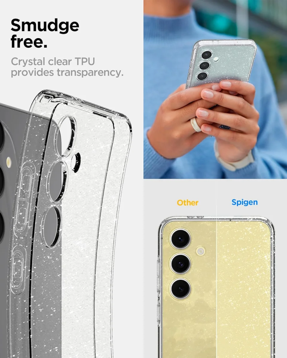 Spigen Liquid Crystal Samsung Galaxy S24 FE Hoesje Back Cover Glitter afbeelding 5