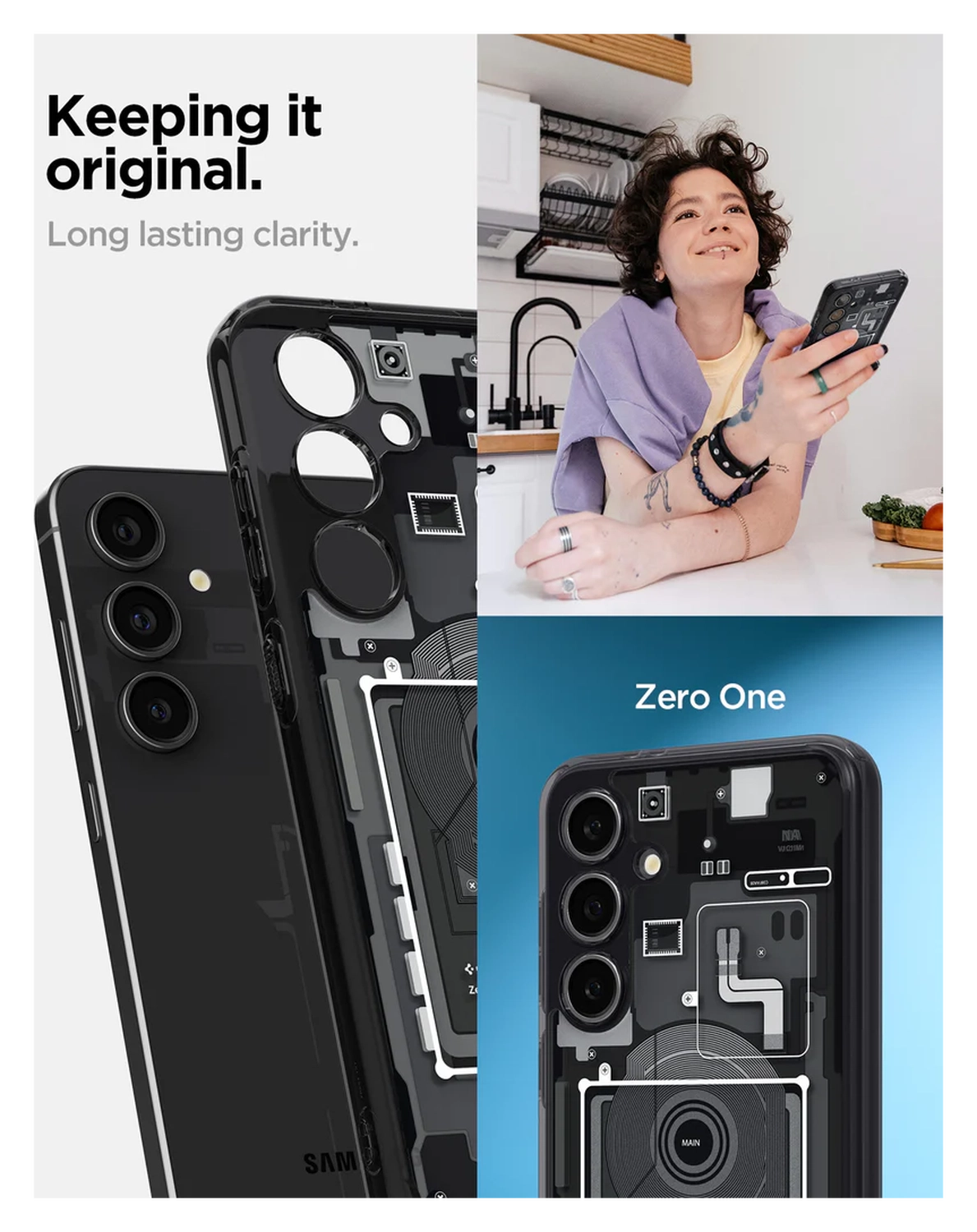 Spigen Ultra Hybrid Samsung Galaxy S24 FE Hoesje Back Cover Zero One afbeelding 5