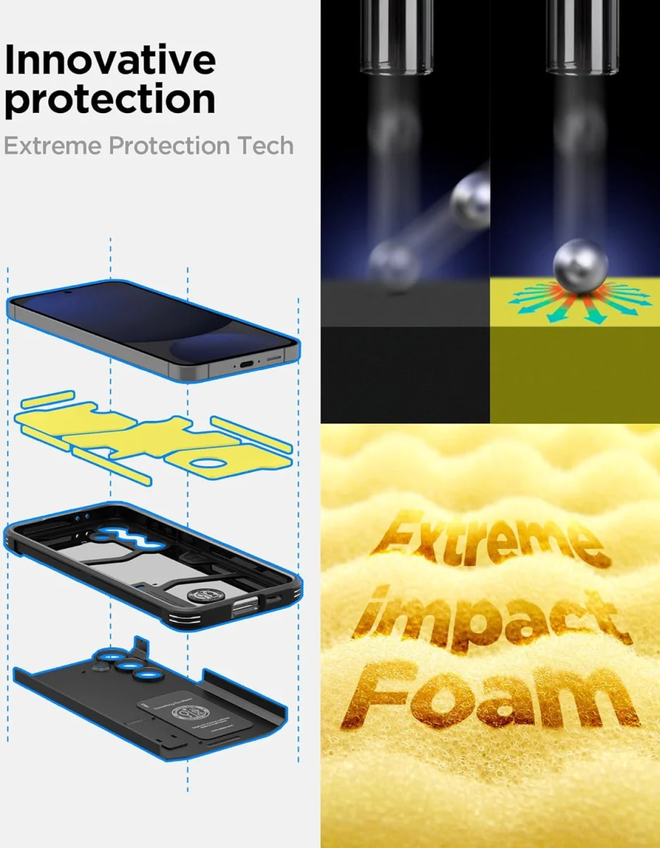 Spigen Tough Armor Samsung Galaxy S24 FE Hoesje Back Cover Zwart afbeelding 2