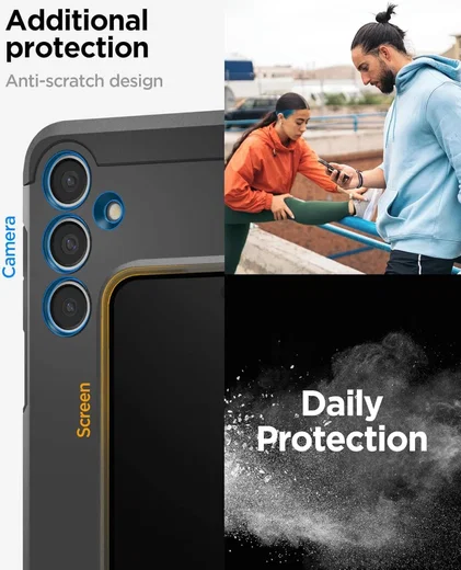 Spigen Tough Armor Samsung Galaxy S24 FE Hoesje Back Cover Zwart afbeelding 4