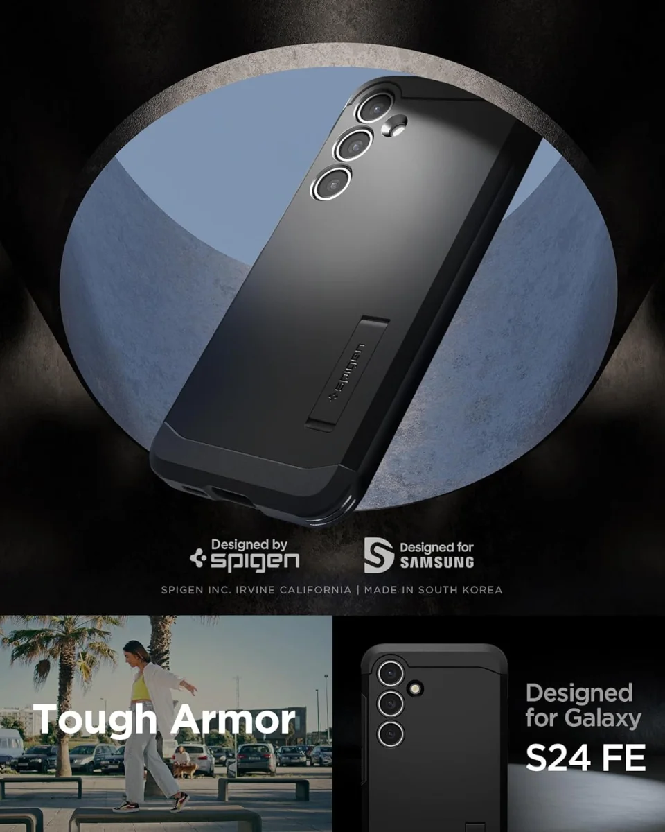 Spigen Tough Armor Samsung Galaxy S24 FE Hoesje Back Cover Zwart afbeelding 5
