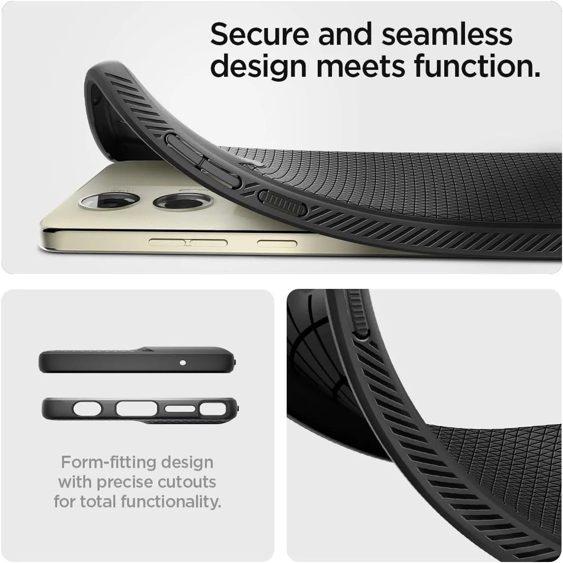 Spigen Liquid Air Motorola Moto G Stylus 5G (2024) Hoesje Back Cover Matte Zwart afbeelding 6