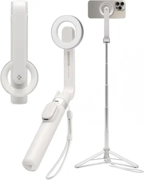 Spigen S571W MagSafe Bluetooth Selfie Stick / Tripod Statief Beige