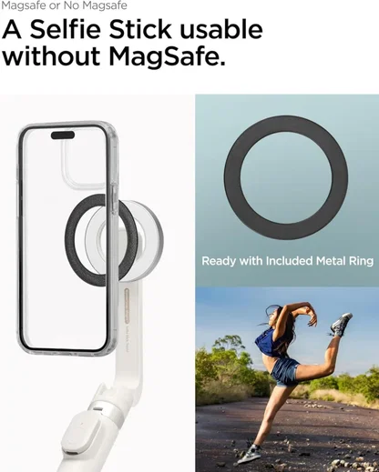 Spigen S571W MagSafe Bluetooth Selfie Stick / Tripod Statief Beige afbeelding 4