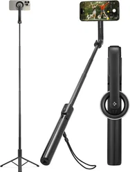 Spigen S580W MagSafe Bluetooth Selfie Stick / Tripod Statief Zwart afbeelding