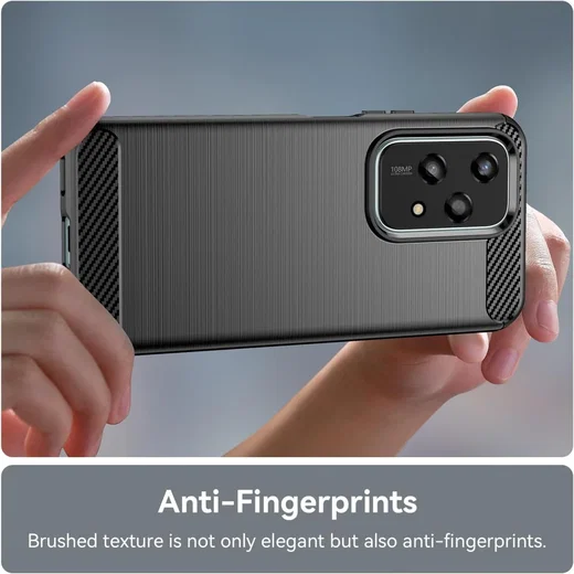 Honor 200 Lite Hoesje Geborsteld TPU Flexibele Back Cover Zwart afbeelding 7