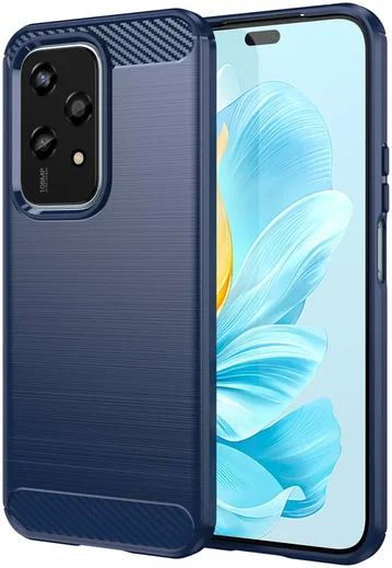 Honor 200 Lite Hoesje Geborsteld TPU Flexibele Back Cover Blauw afbeelding 1