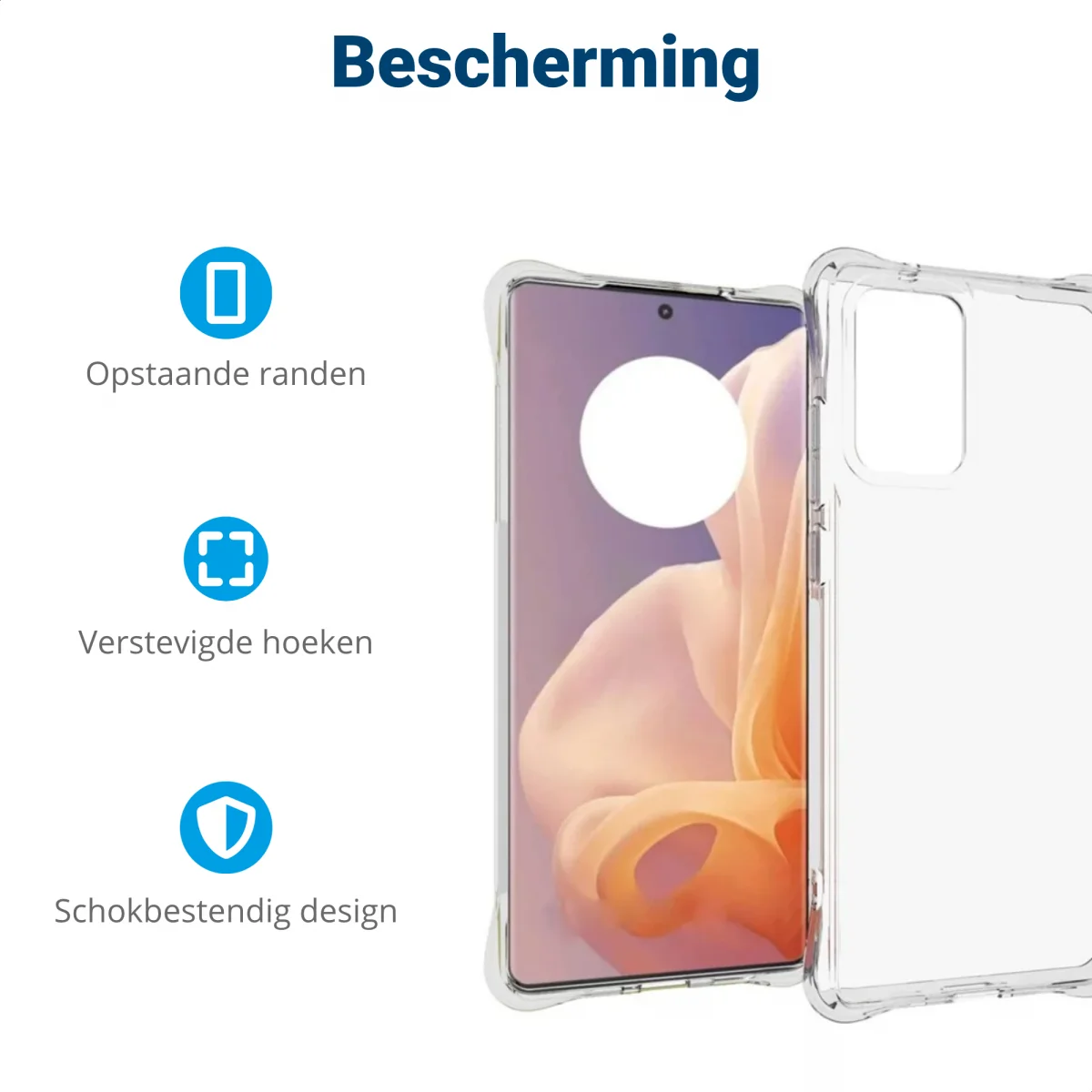 Motorola Moto G85 Hoesje Schokbestendig en Dun TPU Back Cover Transparant afbeelding 5