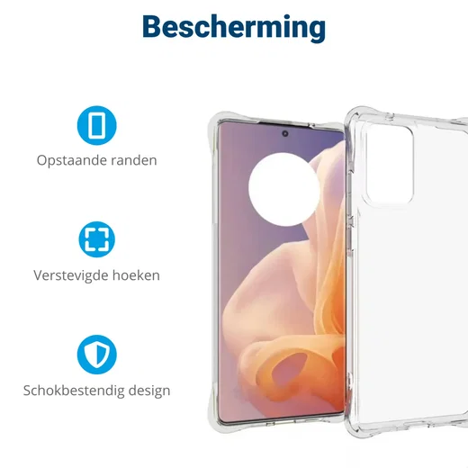 Motorola Moto G85 Hoesje Schokbestendig en Dun TPU Back Cover Transparant afbeelding 5