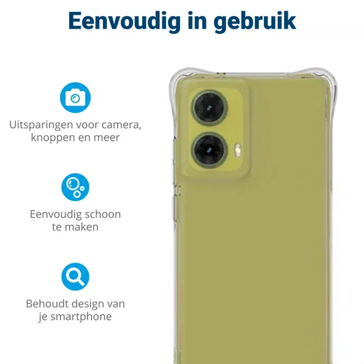Motorola Moto G85 Hoesje Schokbestendig en Dun TPU Back Cover Transparant afbeelding 7