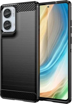 Motorola Moto G85 Hoesje Geborsteld TPU Flexibele Back Cover Zwart