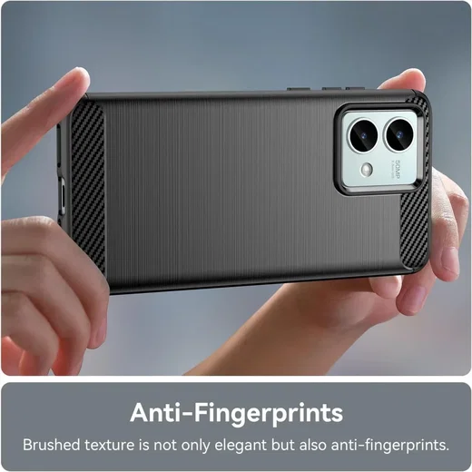 Motorola Moto G85 Hoesje Geborsteld TPU Flexibele Back Cover Zwart afbeelding 6