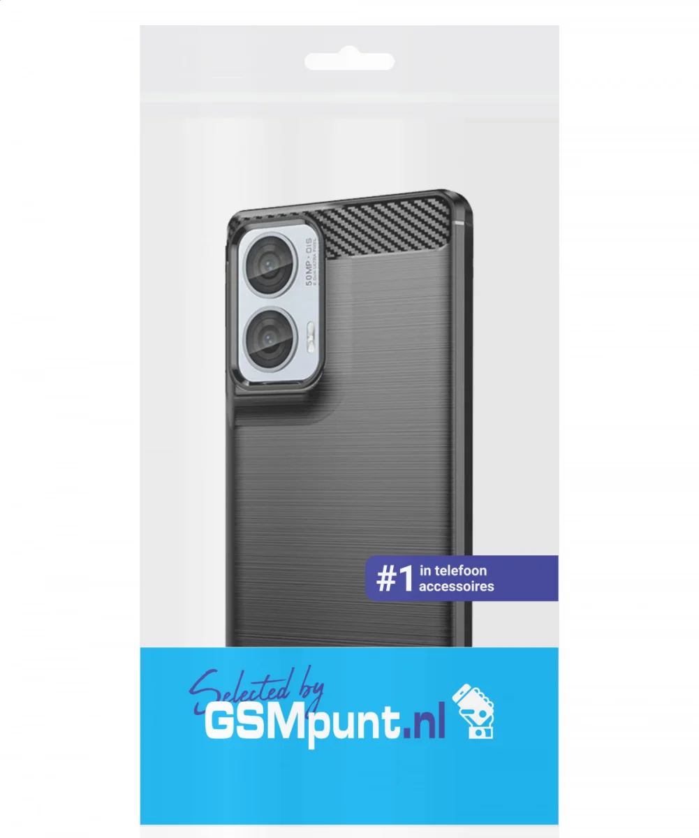 Motorola Moto G85 Hoesje Geborsteld TPU Flexibele Back Cover Zwart afbeelding 8
