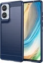 Motorola Moto G85 Hoesje Geborsteld TPU Flexibele Back Cover Blauw