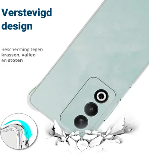 Oppo A80 Hoesje Schokbestendig en Dun TPU Back Cover Transparant afbeelding 2